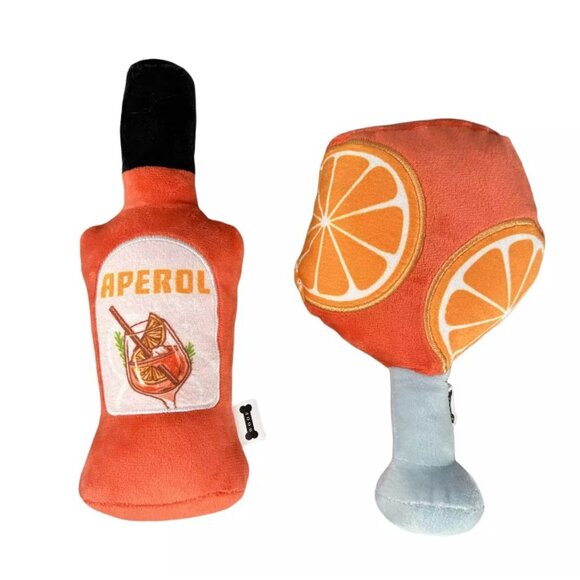 Woof 2-Pack Aperol Plush Dog Toys - Picture 3 of 6